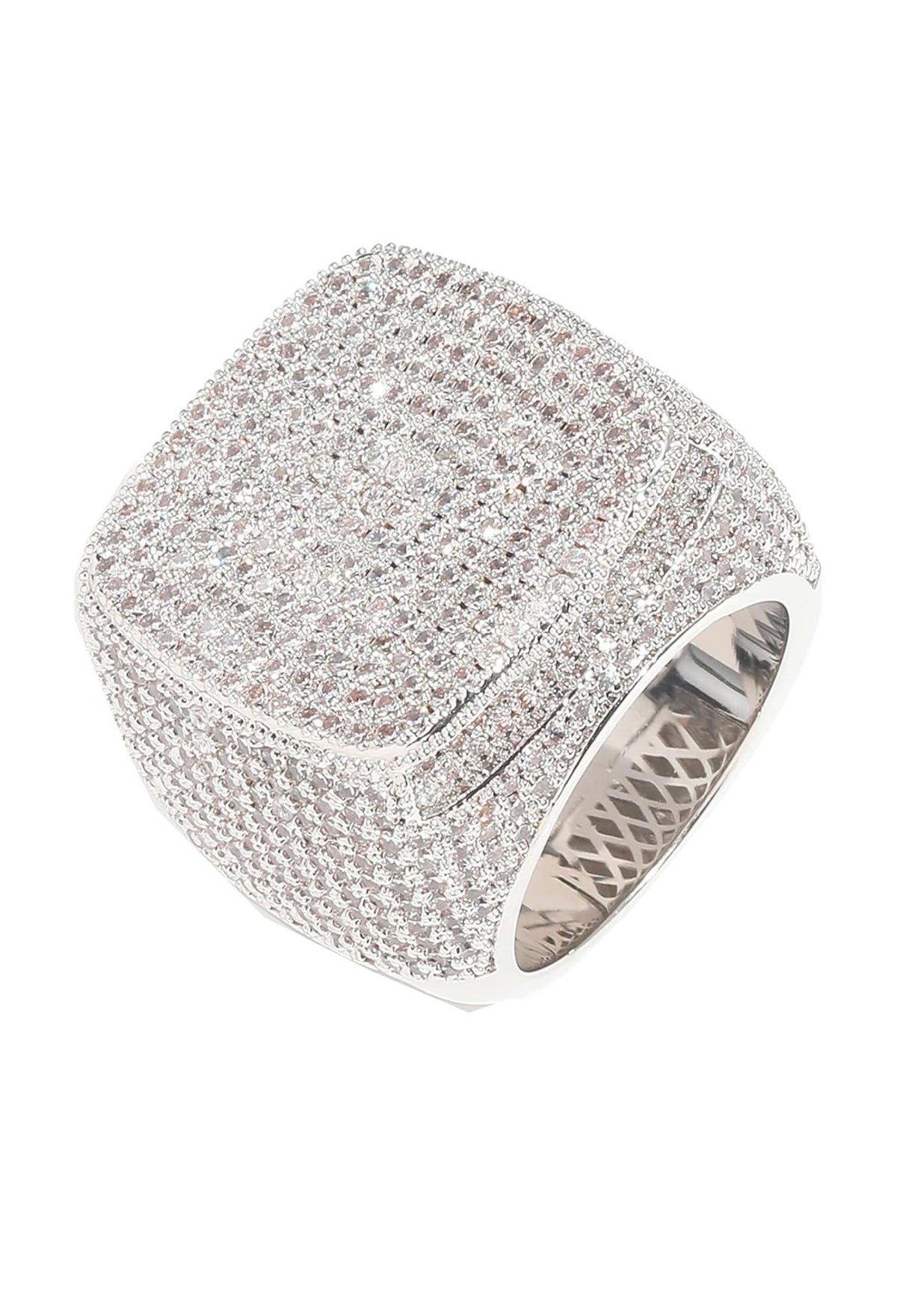Men's Hip Hop Ring 14K Gold Plated Cubic Zirconia Seal Ring Gift ( Usa Express Delivery)