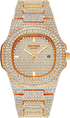 Unisex Full Bling Iced-Out Cuban Watc( Usa Express )