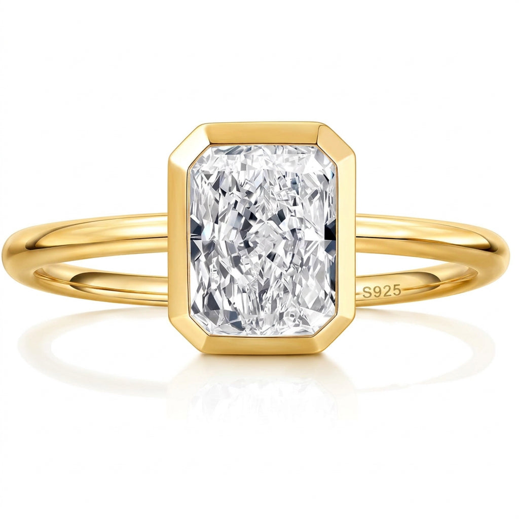 2/3/5CT Radiant Cut Moissanite Engagement Ring for Women ( Usa Express Delivery)