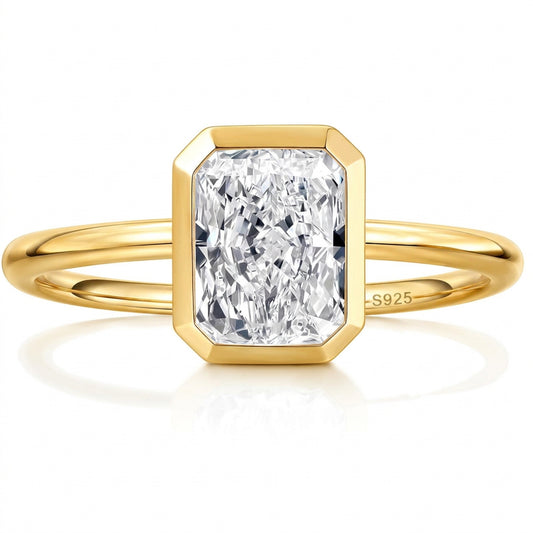 2/3/5CT Radiant Cut Moissanite Engagement Ring for Women ( Usa Express Delivery)